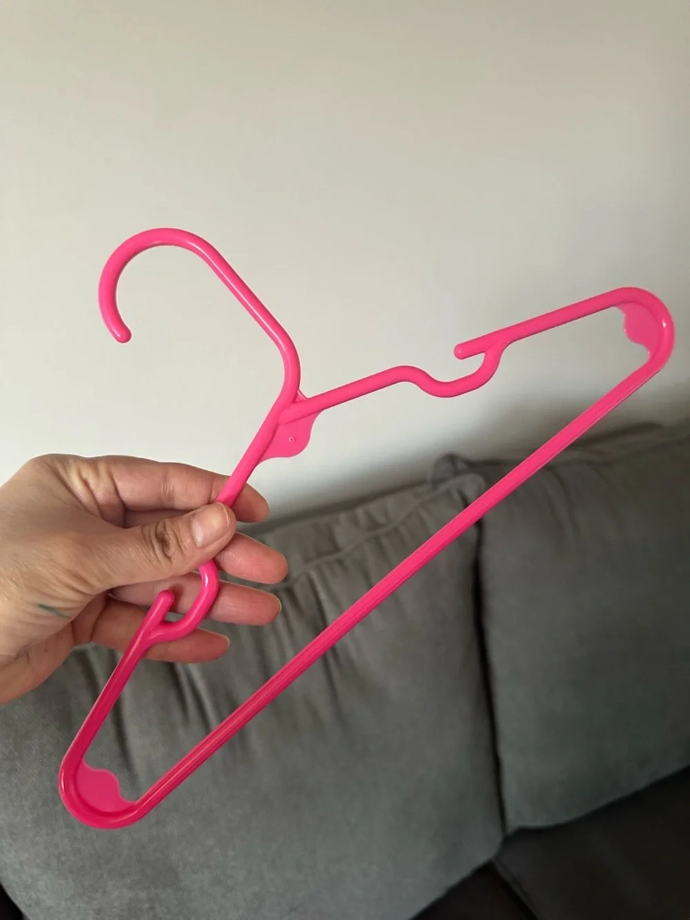 Bright Pink Plastic Clothing Hangers - Pack